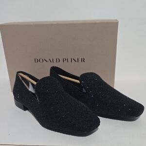 NEW Adelinecy Donald J. Pliner Sparkling Black Slip-Ons Loafers  7.5 NIB